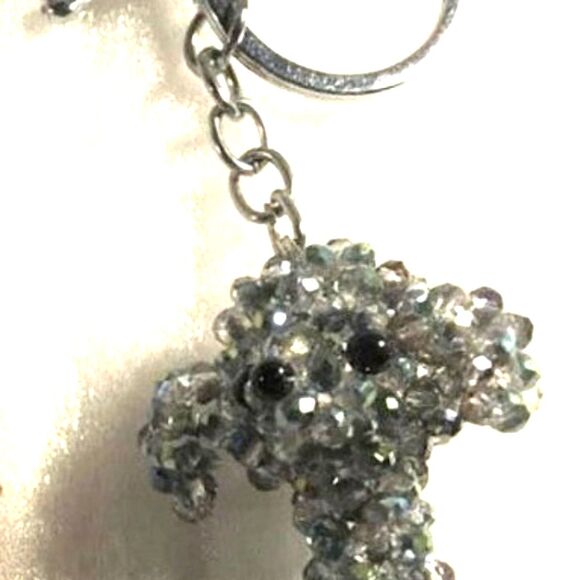 Crystal Bead Dog Keychain/Purse Charm - New Without Tags - Picture 4 of 8